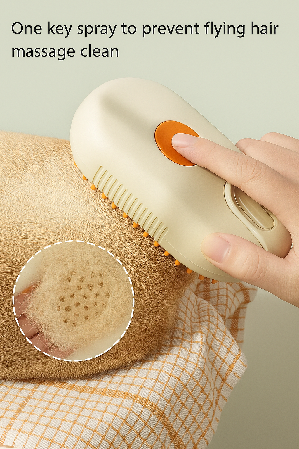 Cat&Dog Steamy Brush for Massage and Pet Grooming 3 in 1