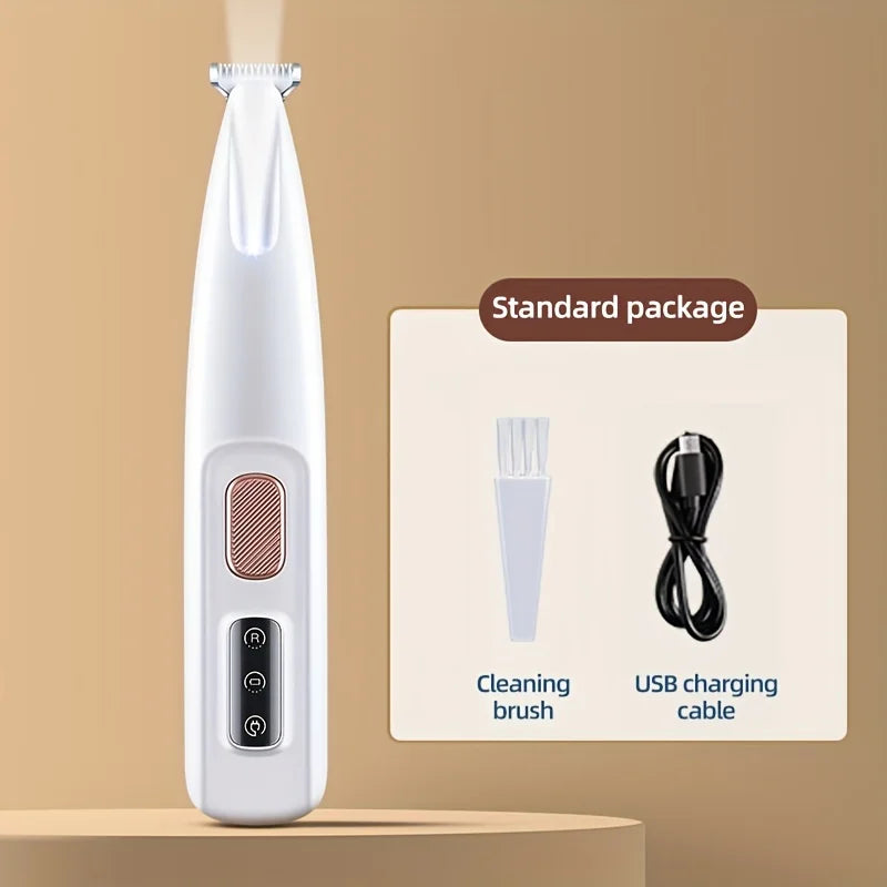 Dog Paw Trimmer with LED Light Charging USB Waterproof