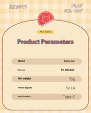 Load image into Gallery viewer, New Cat Interactive Ball Toy Automatic Rolling Ball Faux Tail Rechargeable Smart Pet Electric Toy Dog Cat Training Imitate Mouse