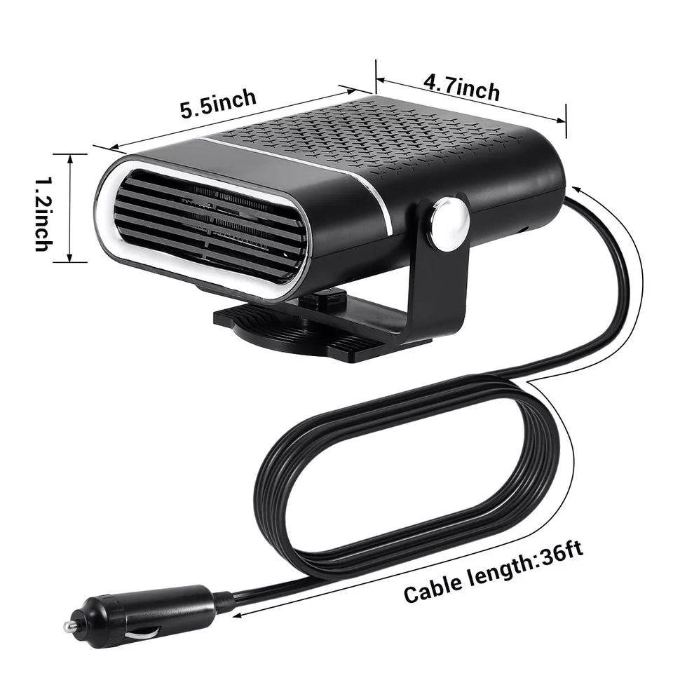Portable Electric Car Heater Fan Defogger Defroster Demister C2 12V 150W