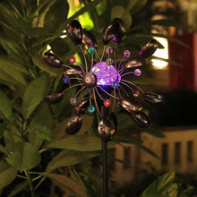 Load image into Gallery viewer, Solar Powered Glass Ball Wind Spinner