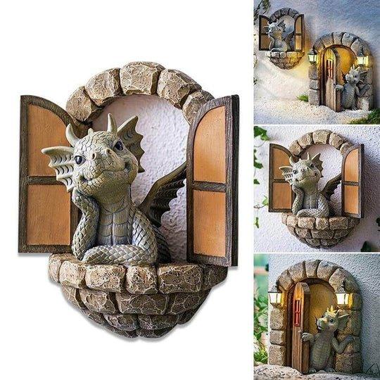 Lovely Courtyard Dragon Sculpture