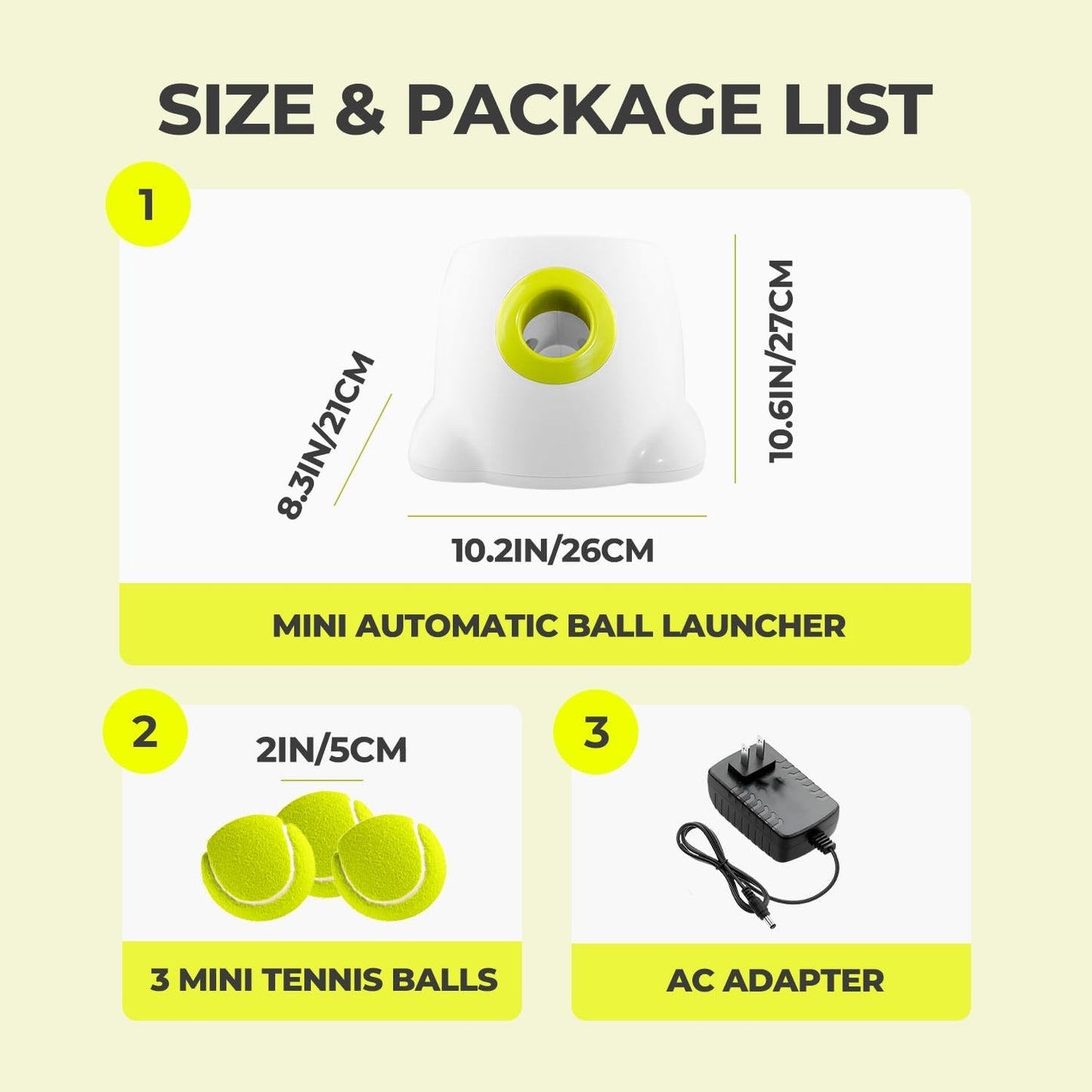 ALL FOR PAWS Automatic Ball Launcher for Dogs Interactive Puppy Pet Ball Indoor Thrower Fetch Machine, 3 Balls Included (2 inch) for Small to Medium Sized Dogs
