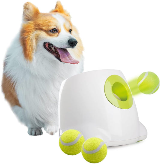 ALL FOR PAWS Automatic Ball Launcher for Dogs Interactive Puppy Pet Ball Indoor Thrower Fetch Machine, 3 Balls Included (2 inch) for Small to Medium Sized Dogs