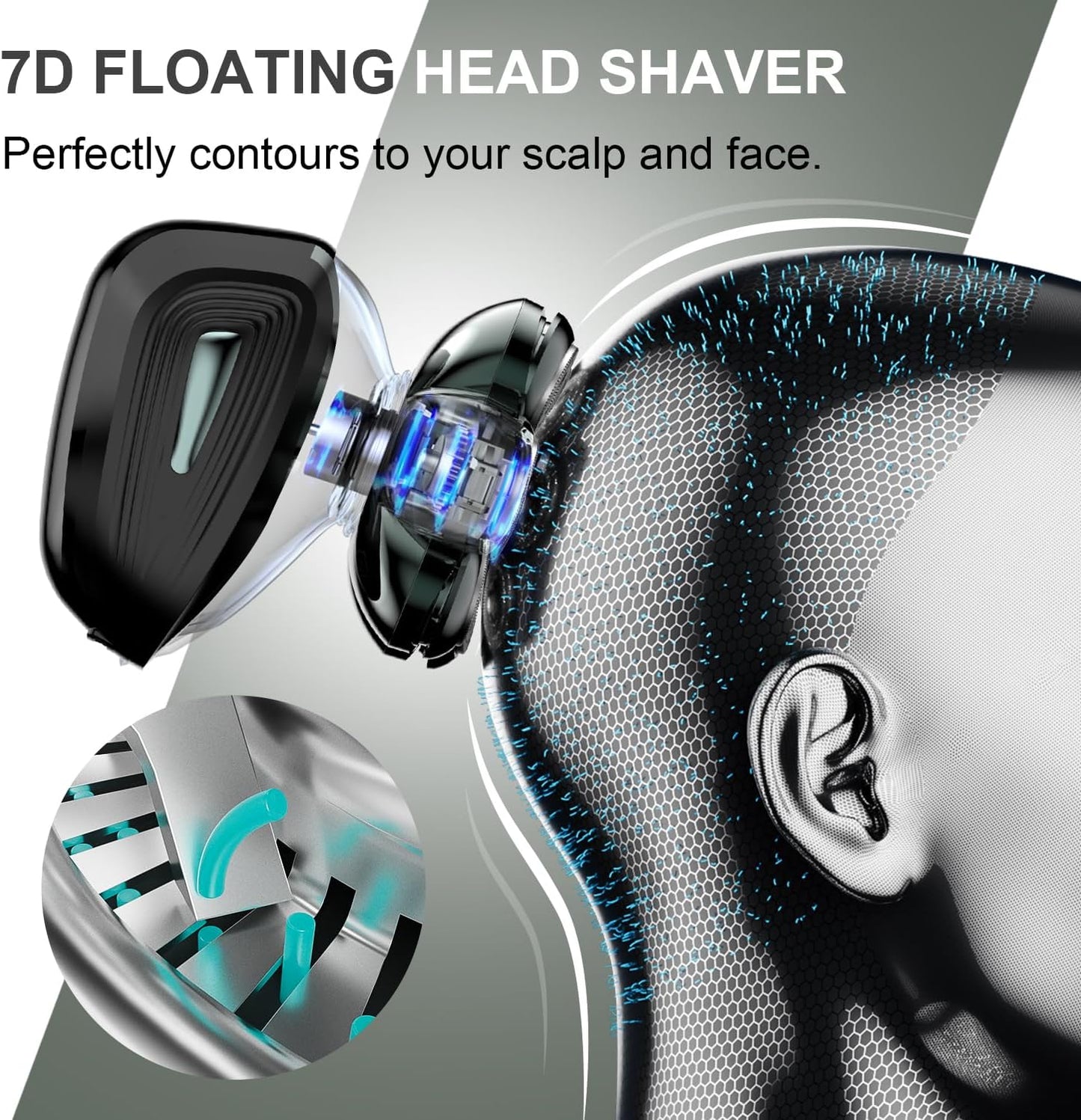 Head Shavers for Bald Men: 5-in-1 Electric Razor - IPX7 Waterproof Shaving Grooming Kit for Balder - Turbo Speed & Precision Blades