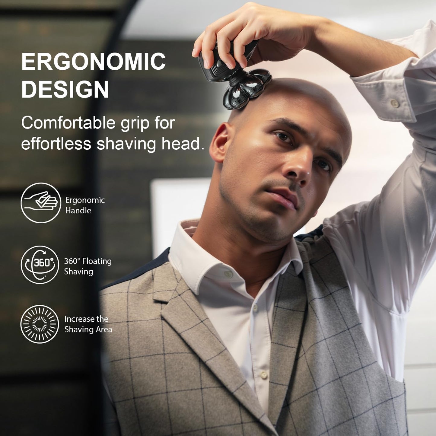 Head Shavers for Bald Men: 5-in-1 Electric Razor - IPX7 Waterproof Shaving Grooming Kit for Balder - Turbo Speed & Precision Blades