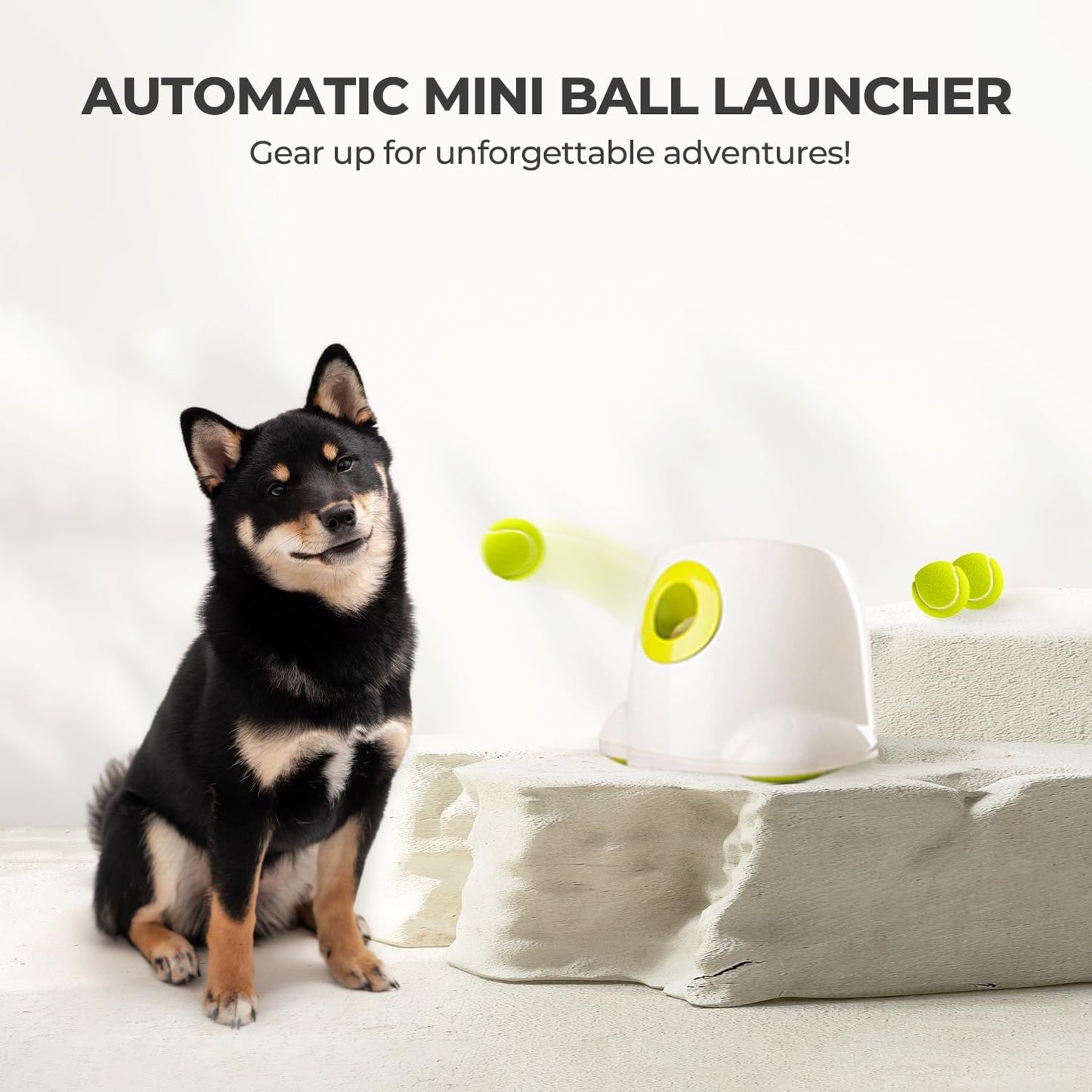 ALL FOR PAWS Automatic Ball Launcher for Dogs Interactive Puppy Pet Ball Indoor Thrower Fetch Machine, 3 Balls Included (2 inch) for Small to Medium Sized Dogs