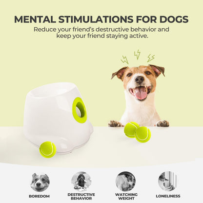 ALL FOR PAWS Automatic Ball Launcher for Dogs Interactive Puppy Pet Ball Indoor Thrower Fetch Machine, 3 Balls Included (2 inch) for Small to Medium Sized Dogs