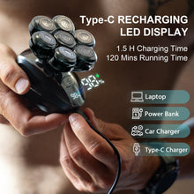 Load image into Gallery viewer, Head Shavers for Bald Men: 5-in-1 Electric Razor - IPX7 Waterproof Shaving Grooming Kit for Balder - Turbo Speed &amp; Precision Blades
