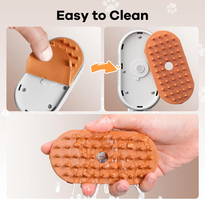 Cat&Dog Steamy Brush for Massage and Pet Grooming 3 in 1
