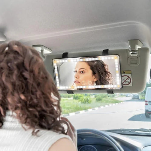 KoakiTM Car Makeup Mirror with Sun Visor and Fill Light for Beauty On-the-Go 1700mah