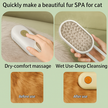 Load image into Gallery viewer, Cat&amp;Dog Steamy Brush for Massage and Pet Grooming 3 in 1
