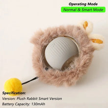 Load image into Gallery viewer, New Cat Interactive Ball Toy Automatic Rolling Ball Faux Tail Rechargeable Smart Pet Electric Toy Dog Cat Training Imitate Mouse
