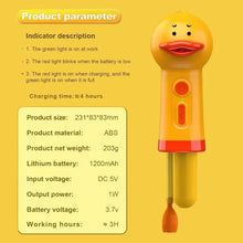 Load image into Gallery viewer, Cute Bear Duck Pet Steam Brush Pet Cleaning Electric Foamer Multiple Combination USB Rechargeable Pet Supplies
