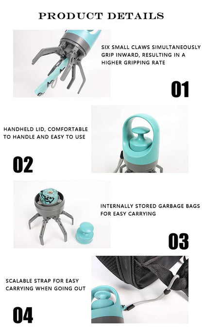 Dog Pooper Scooper Garbage Bag Cat Dispenser Waste Pick-up Cleaner