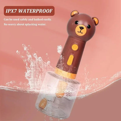 Cute Bear Duck Pet Steam Brush Pet Cleaning Electric Foamer Multiple Combination USB Rechargeable Pet Supplies