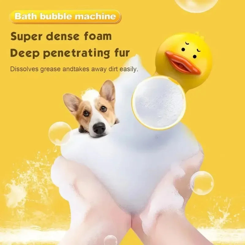 Cute Bear Duck Pet Steam Brush Pet Cleaning Electric Foamer Multiple Combination USB Rechargeable Pet Supplies