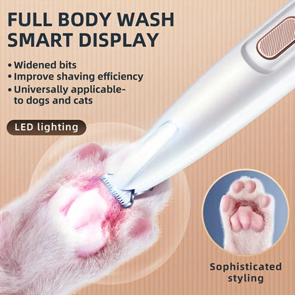Dog & Cat Paw Trimmer USB Charging with LED Light