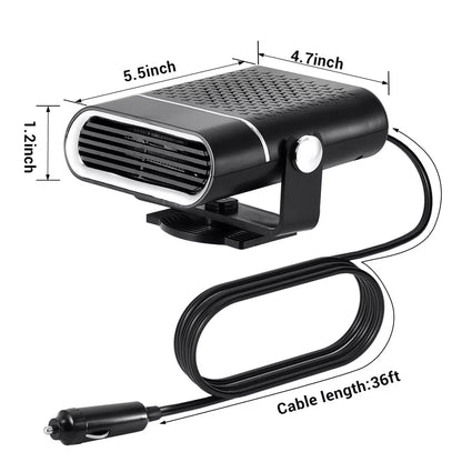 12V 150W Portable Electric Car Heater Heating Fan Defogger Defroster Demister C1