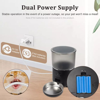 Automatic Cat Feeder Timed Cat Feeder with APP Control Dog Food Dispenser