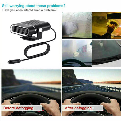 12V 150W Portable Electric Car Heater Heating Fan Defogger Defroster Demister C1