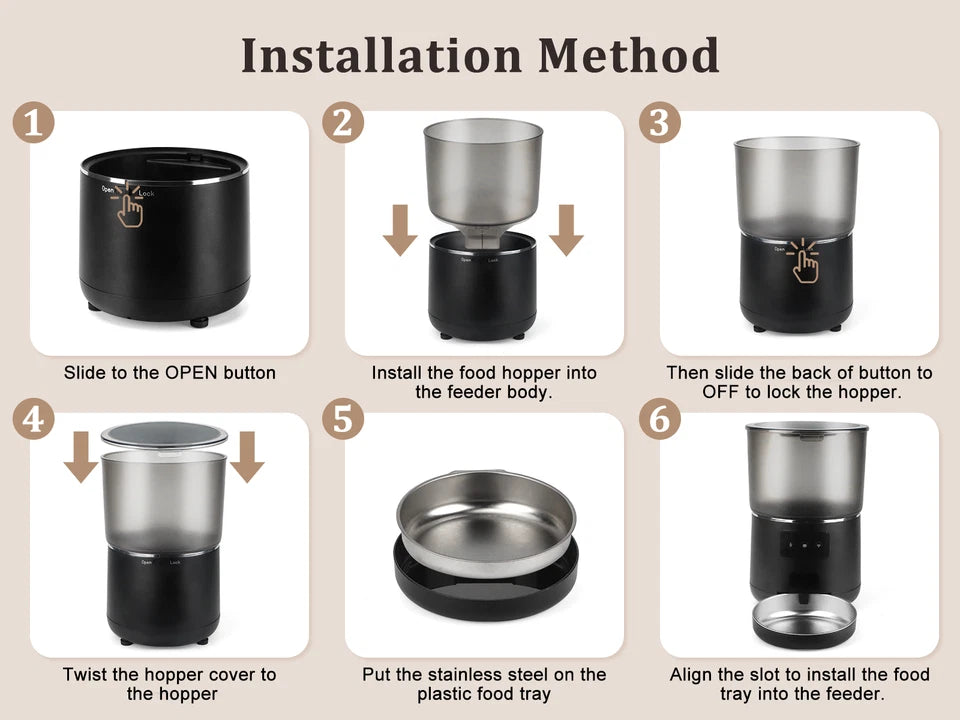 Automatic Cat Feeder Timed Cat Feeder with APP Control Dog Food Dispenser
