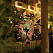 Load image into Gallery viewer, Solar Powered Glass Ball Wind Spinner
