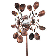 Load image into Gallery viewer, Solar Powered Glass Ball Wind Spinner
