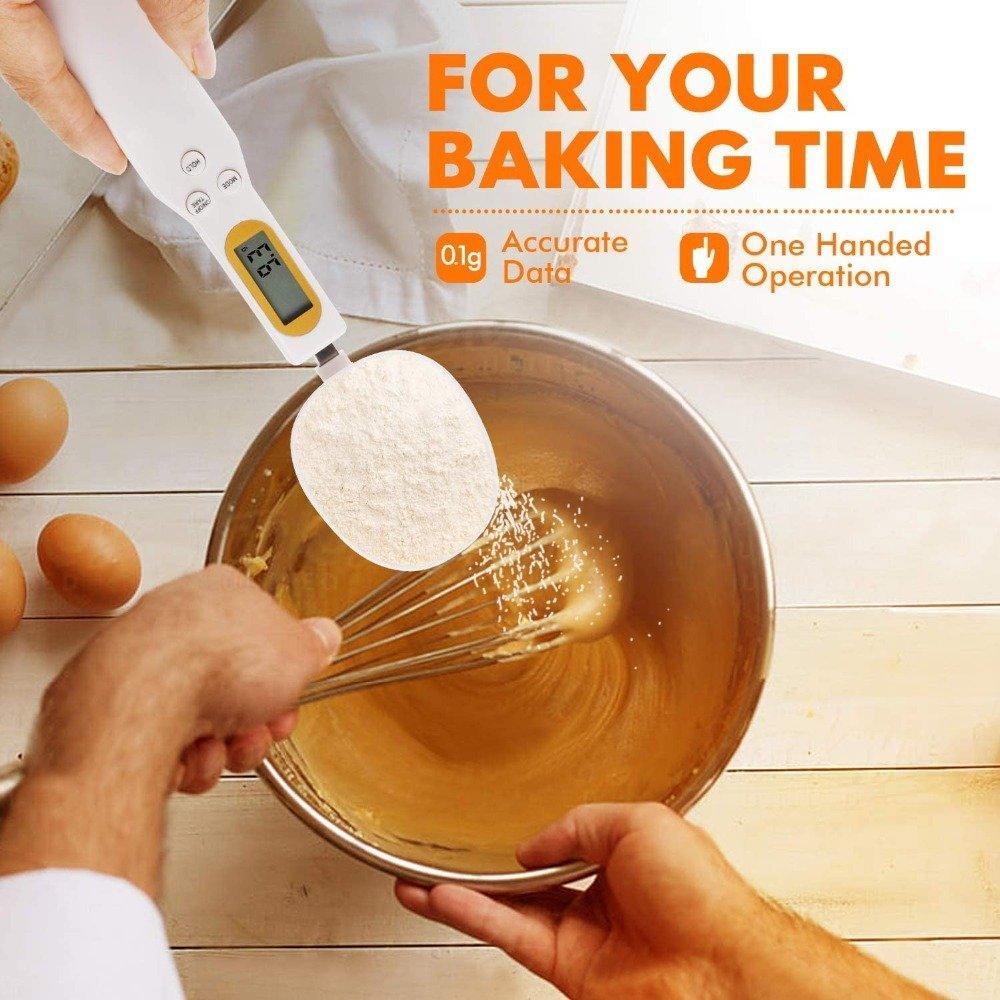 Kitchen scale weighing spoon