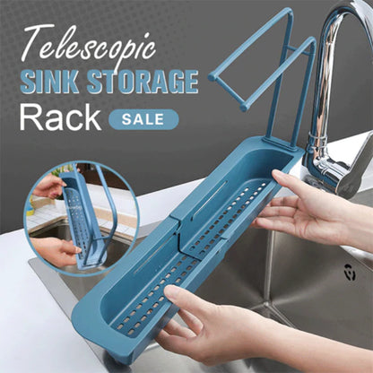 (BUY 2 GET 1 ) Telescopic Sink Storage Rack