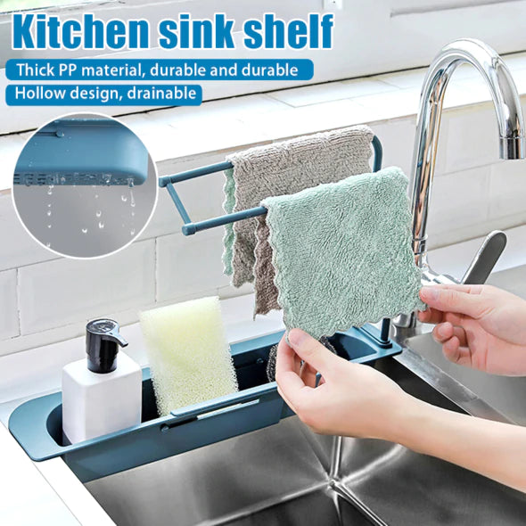 (BUY 2 GET 1 ) Telescopic Sink Storage Rack