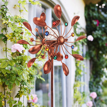 Load image into Gallery viewer, Solar Powered Glass Ball Wind Spinner
