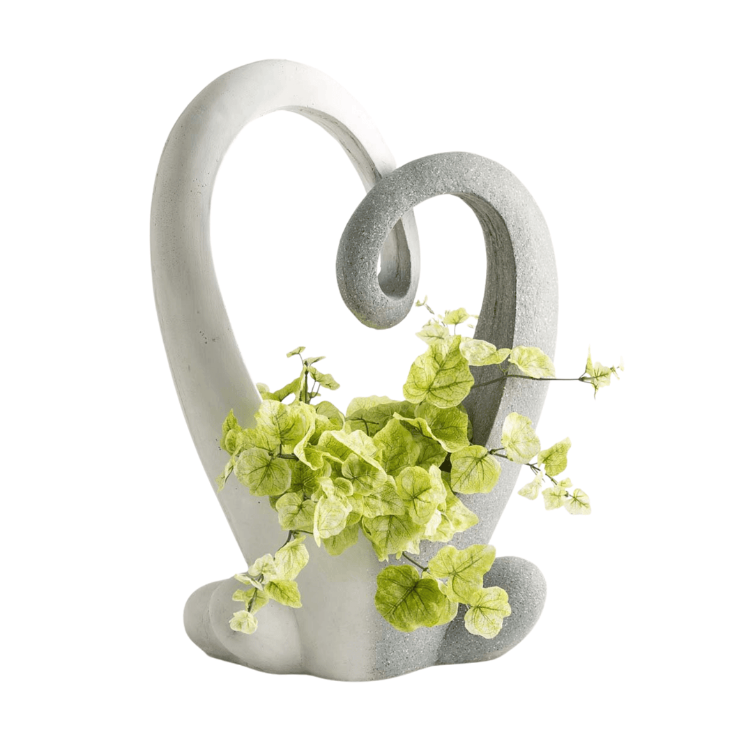 Abstract Outdoor Heart-Shaped Planter
