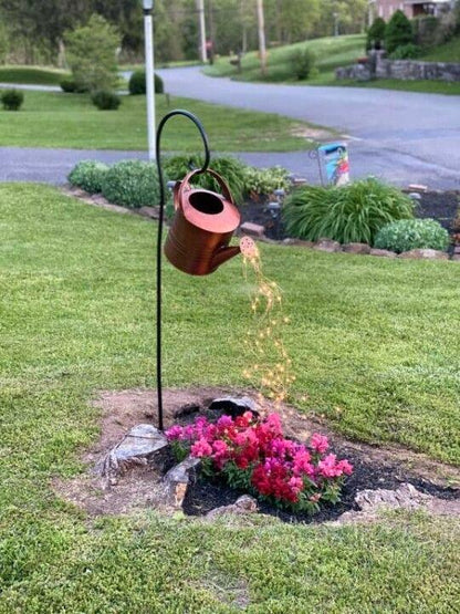 Solar Waterfall Lights Outdoor Garden Decor Yard Romantic Atmosphere