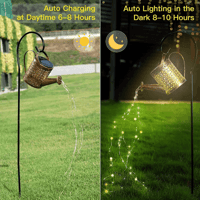 Solar Waterfall Lights Outdoor Garden Decor Yard Romantic Atmosphere