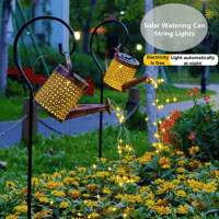 Solar Waterfall Lights Outdoor Garden Decor Yard Romantic Atmosphere