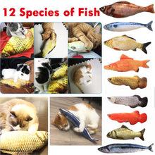 Load image into Gallery viewer, 12 STYLE 3D ARTIFICIAL CAT CATNIP PLUSH TOY FISH
