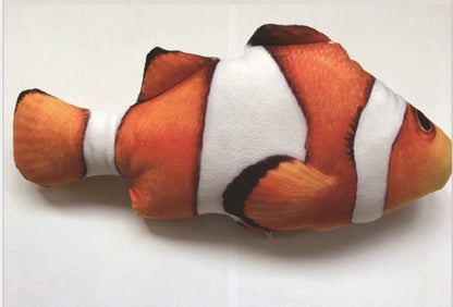 12 STYLE 3D ARTIFICIAL CAT CATNIP PLUSH TOY FISH